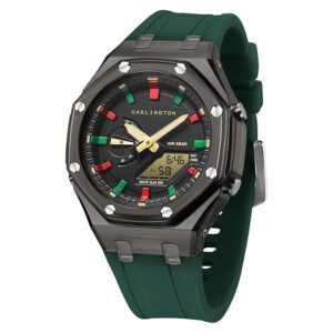 Carlington Velocity Series Analog-Digital Sports Watches for Men and Women